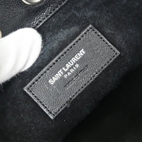 Saint Laurent Black Emmanuelle Fringe Shoulder Bag GT･357603･1115 115737 - Picture 8 of 9